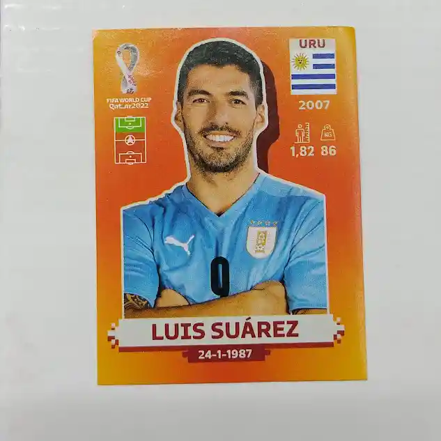 Lamina De Luis Suarez Uru 19 Para Album Mundial Qatar 2022