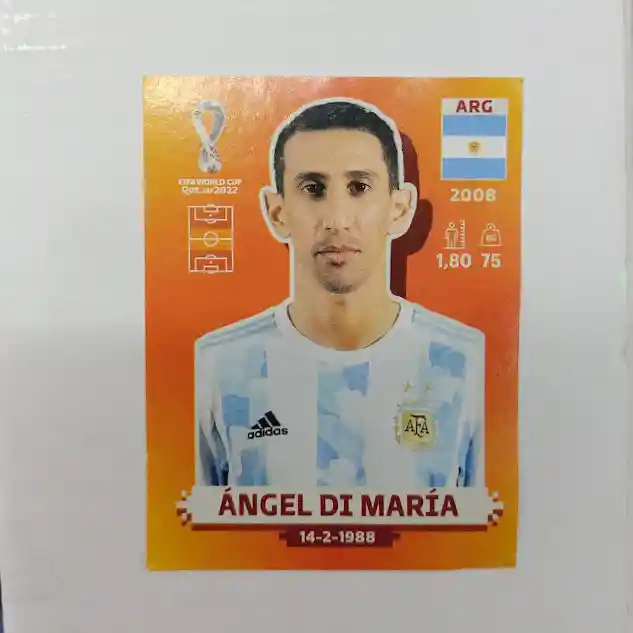 Lamina De Angel Di Maria Arg 10 Para Album Mundial Qatar 2022