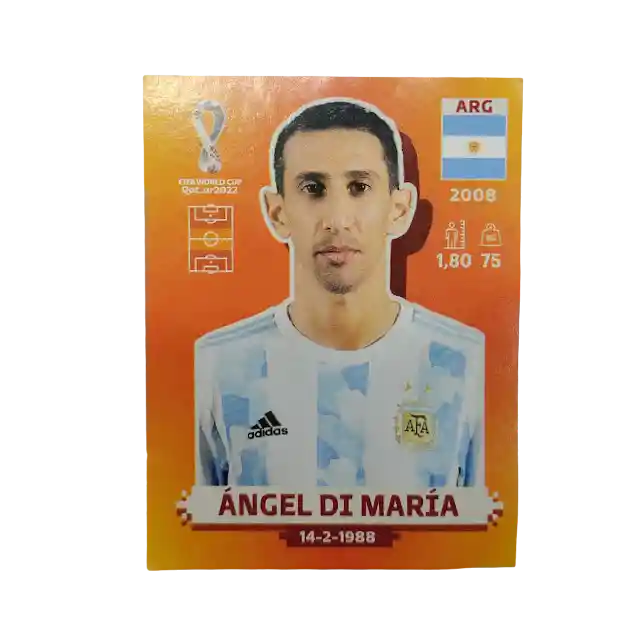 Lamina De Angel Di Maria Arg 10 Para Album Mundial Qatar 2022
