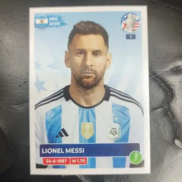 Lamina De Lionel Messi Para Album Copa America 2024