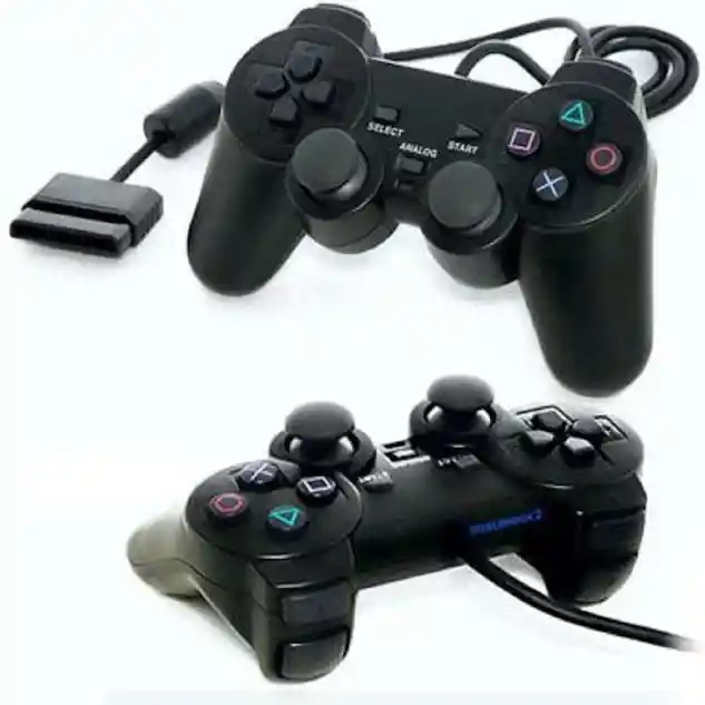 Control Mando Negro Para Play 2 Con Cable