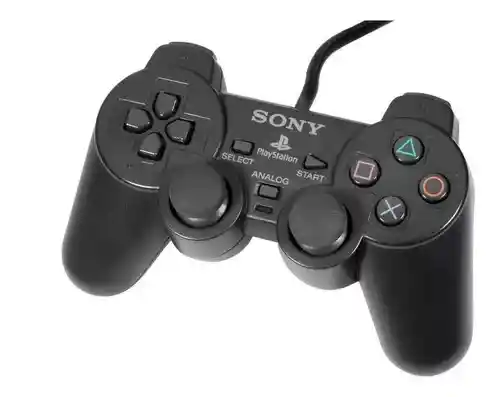 Control Mando Negro Para Play 2 Con Cable