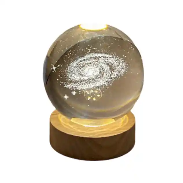 Lampara 3d Galaxia Cristal Luz