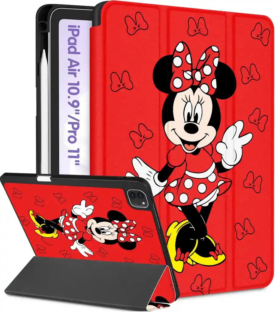 Estuche Para Ipad Air 4ta, 5ta Y 6ta Con Soporte Para Lápiz Disney