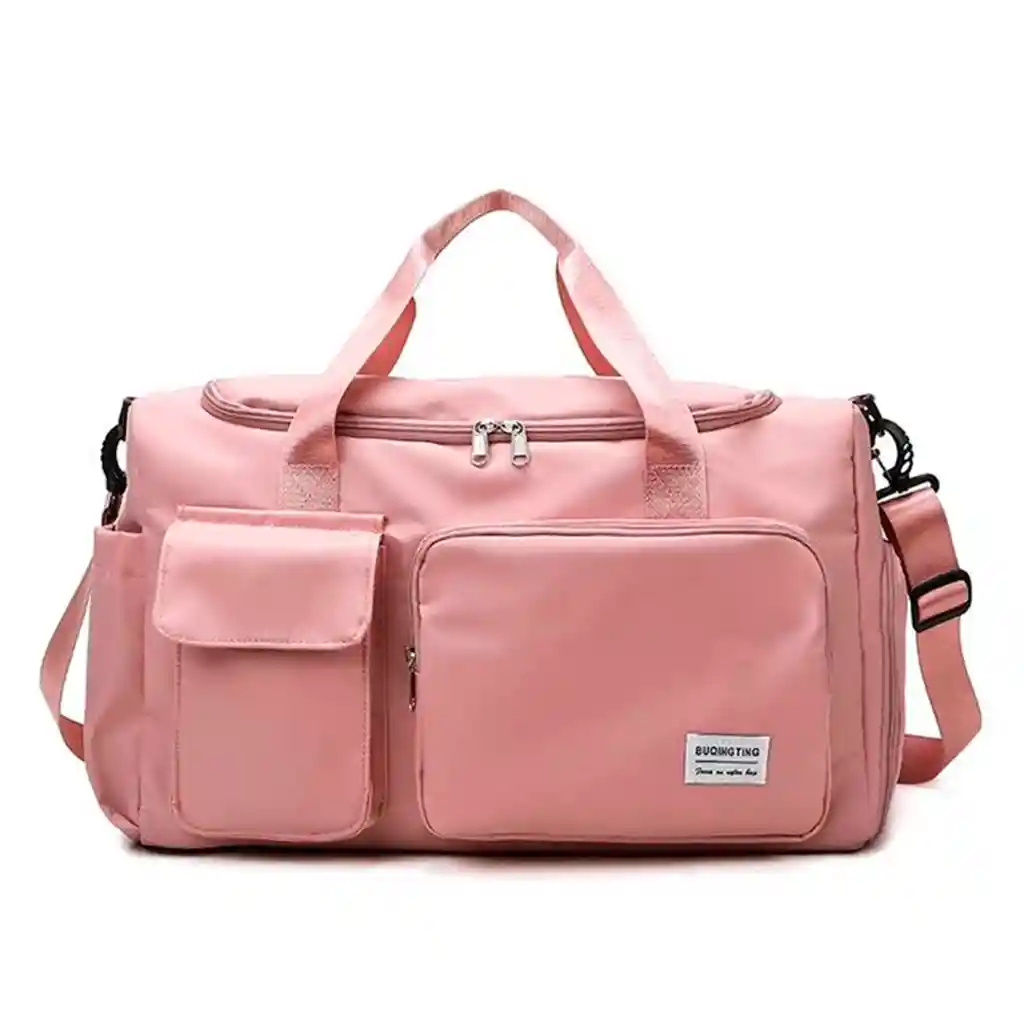 Tula Deportiva Maletín Gym Morral Bolso De Mano Maleta Viaje Rosa