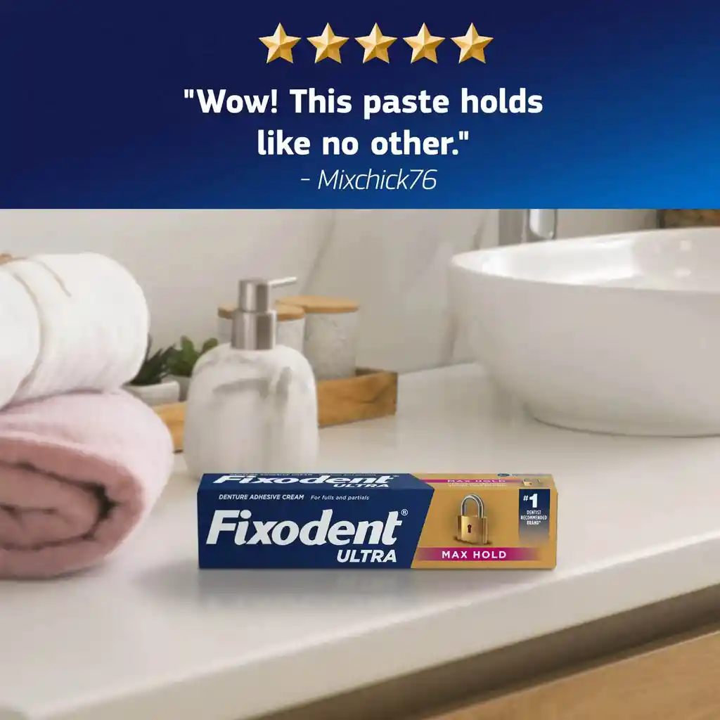 Fixodent Ultra Max Hold Adhesivo Dental 2.2 Oz (62 G)