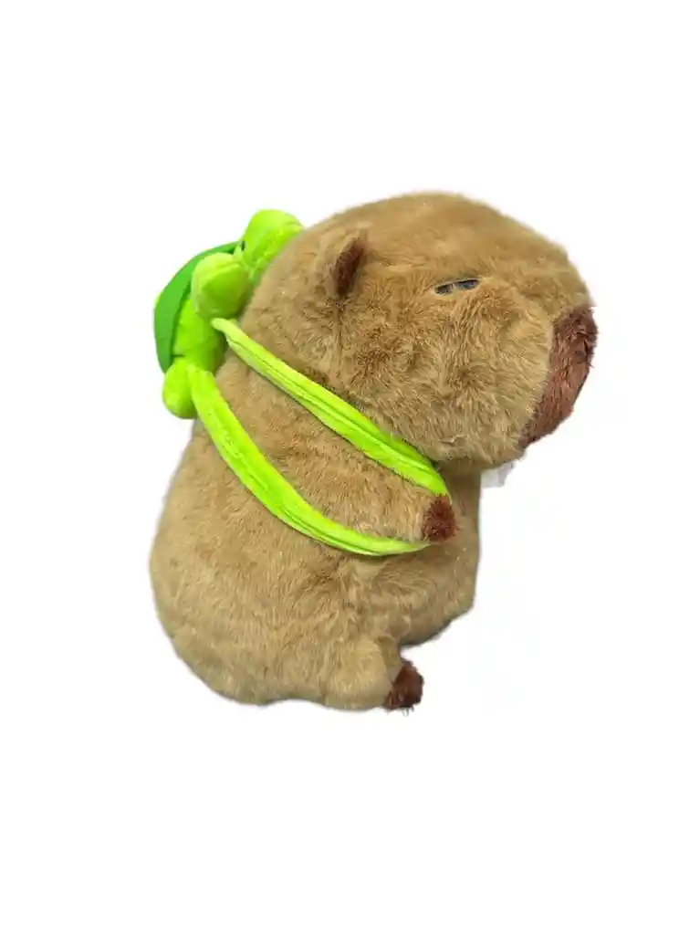 Peluche Capibara Chiguiro Con Maleta De Tortuga 30cm