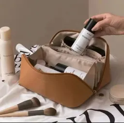Cosmetiquera Organizador Bolso Maquillaje Elegante Calidad Marron