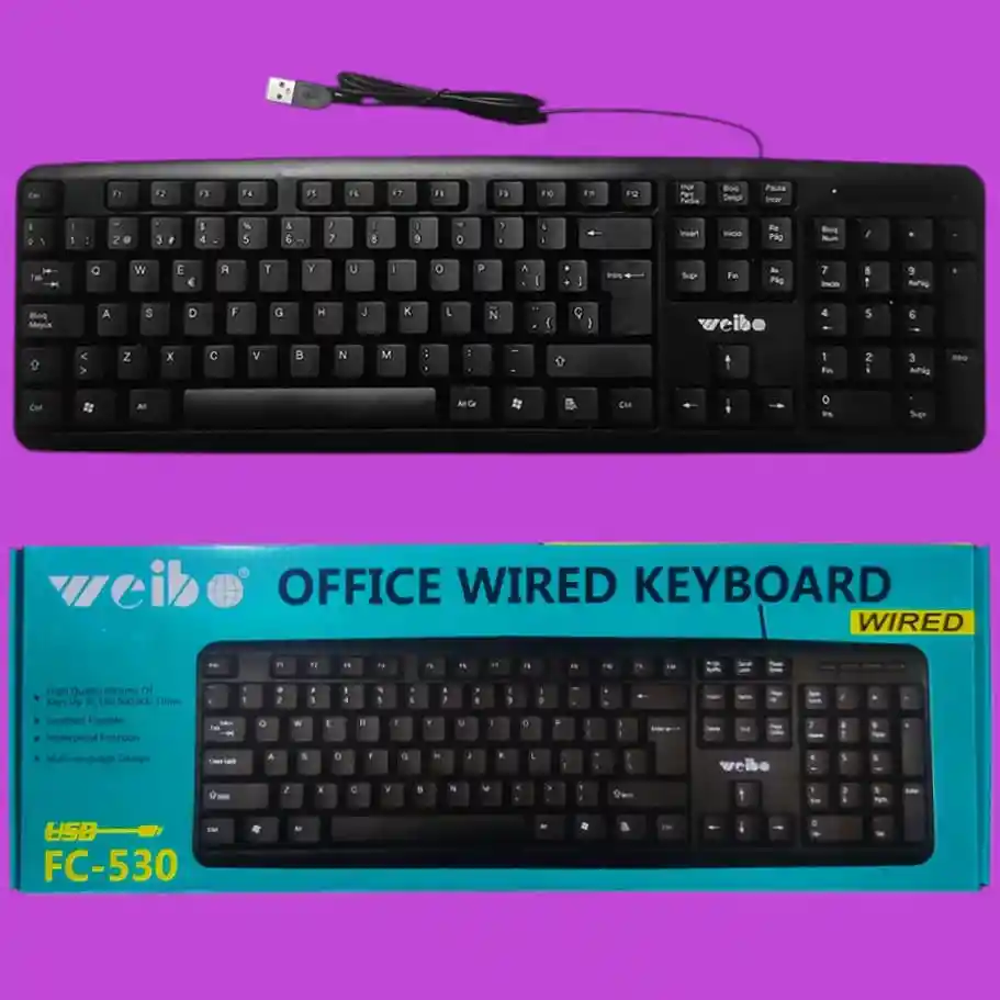 Teclado Con Cable Usb Weibo Fc-530