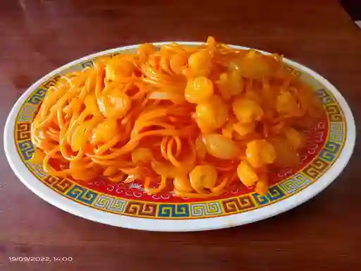 Espagueti con Camarón