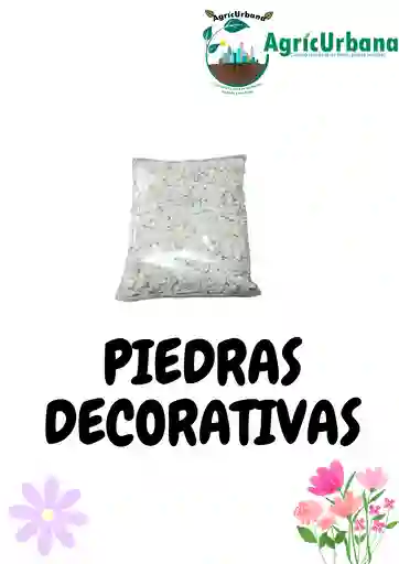 X2 Piedras Decorativas Plantas Materas Macetas Color Blanca