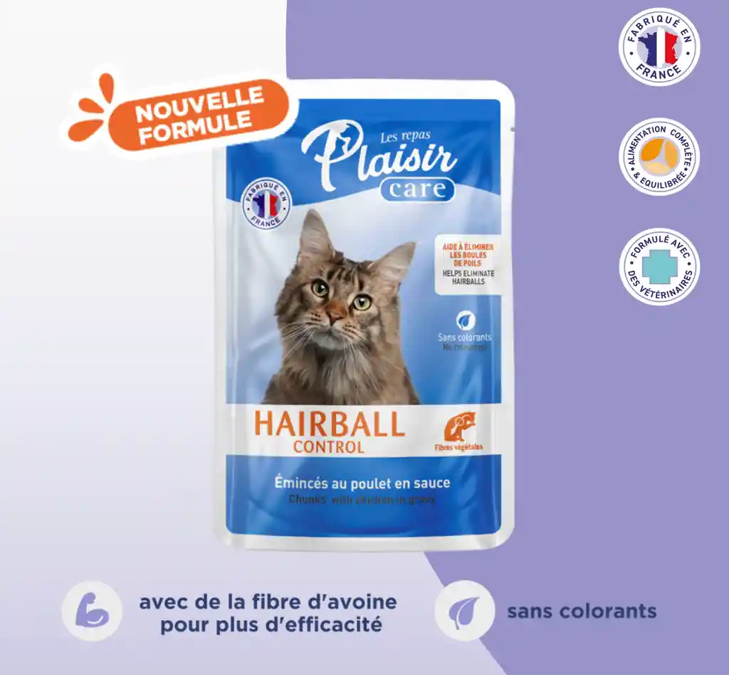 Plaisir® Care Hairball Control Chunks With Chicken In Gravy 85 G