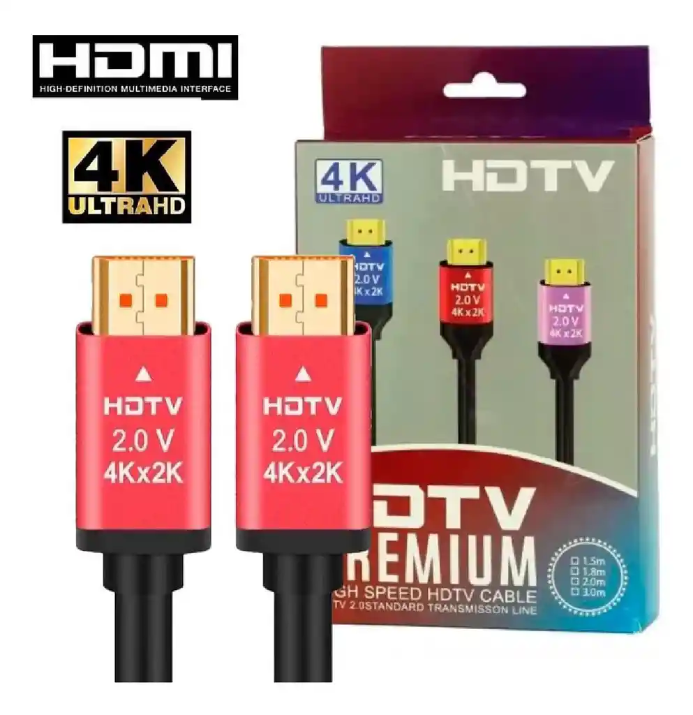 Cable Hdmi 1.5 Metros 4k Ultra Hd Hdtv Premium