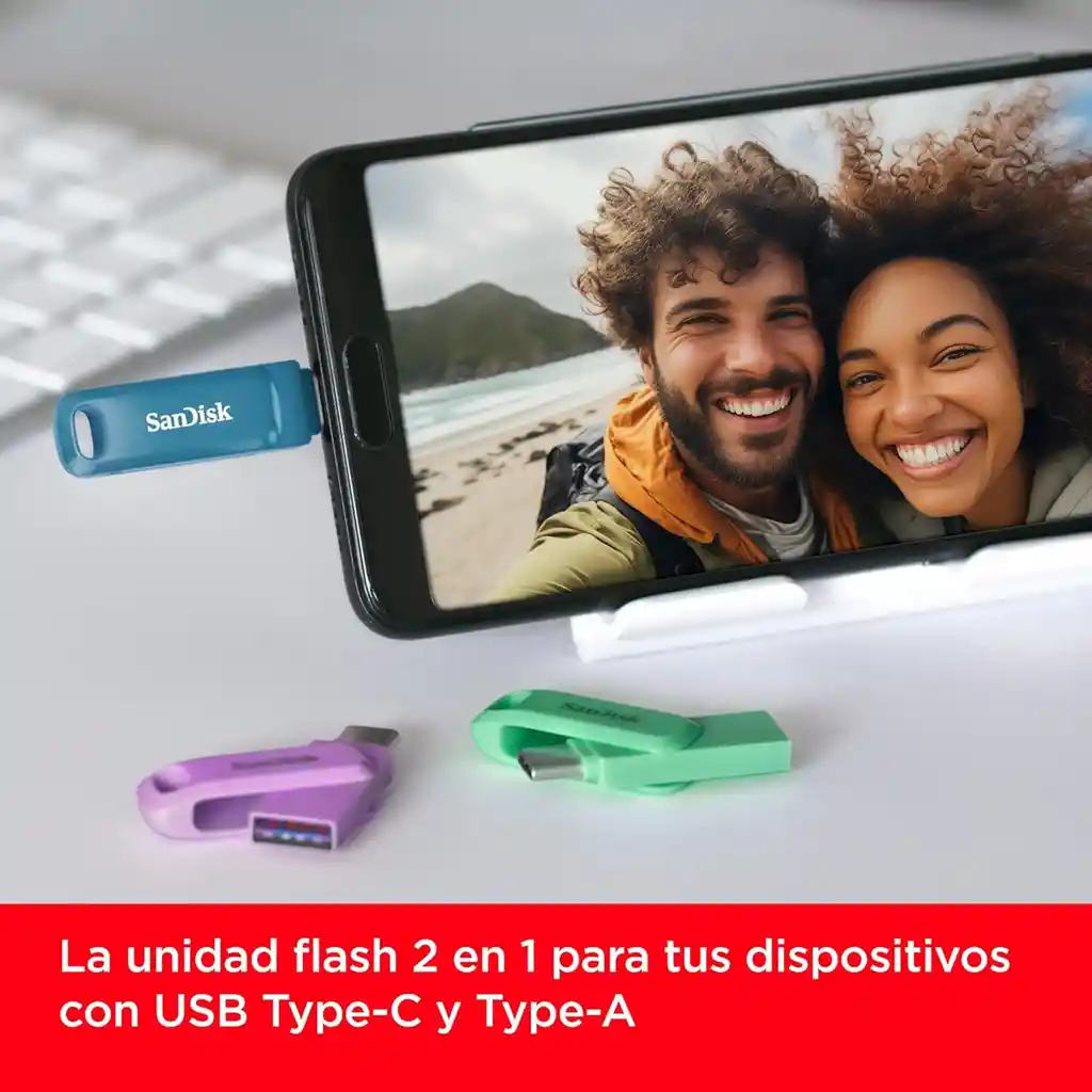 Memoria Usb 3.2 + Usb-c De 64gb Sandisk Ultra Dual Drive Go