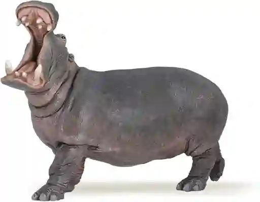 Figura Coleccionable Hipopótamo Pintada A Mano