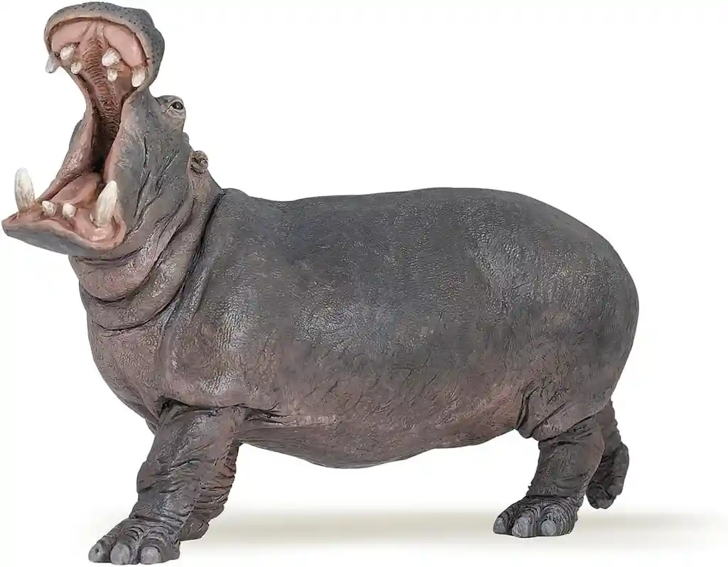 Figura Coleccionable Hipopótamo Pintada A Mano