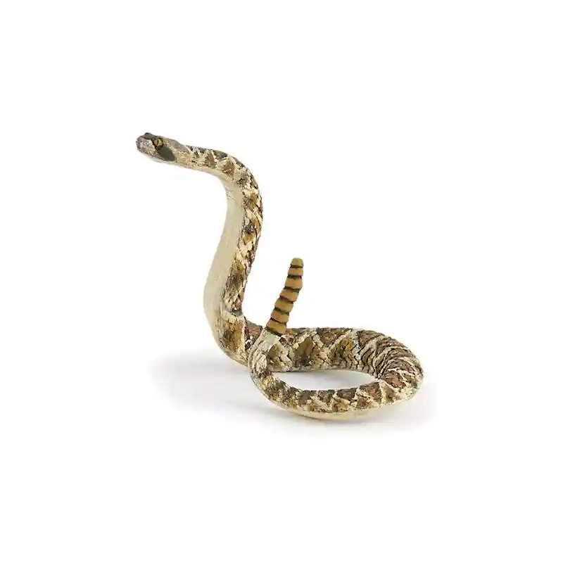 Figura Coleccionable Serpiente Cascabel Pintada A Mano