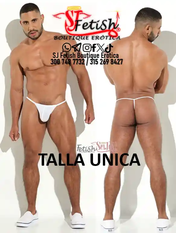 Tanga En Hilo Talla Unica Blanco G-trip Masculino