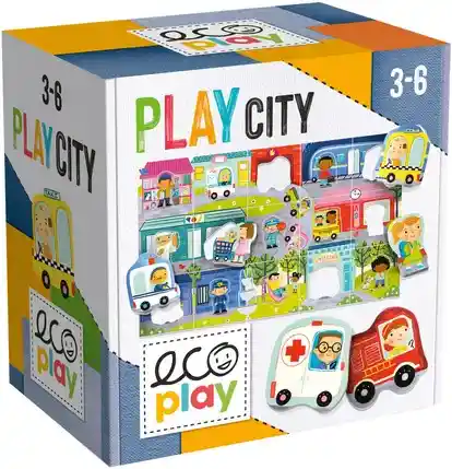 Rompecabezas Motricidad Play City Para Niños Niñas