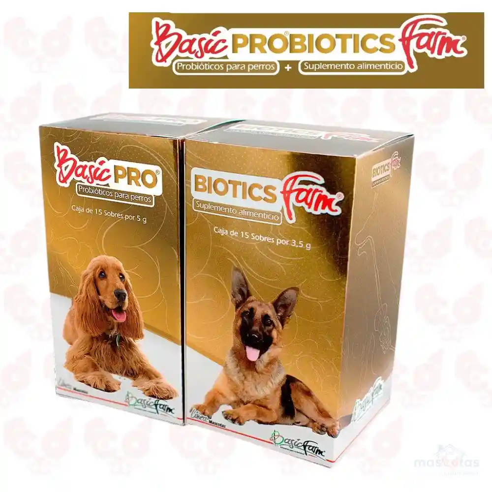 Kit Basic Farm Probiotics 15 Sobres X 3.5gr + 15 Sobres 5 Gr