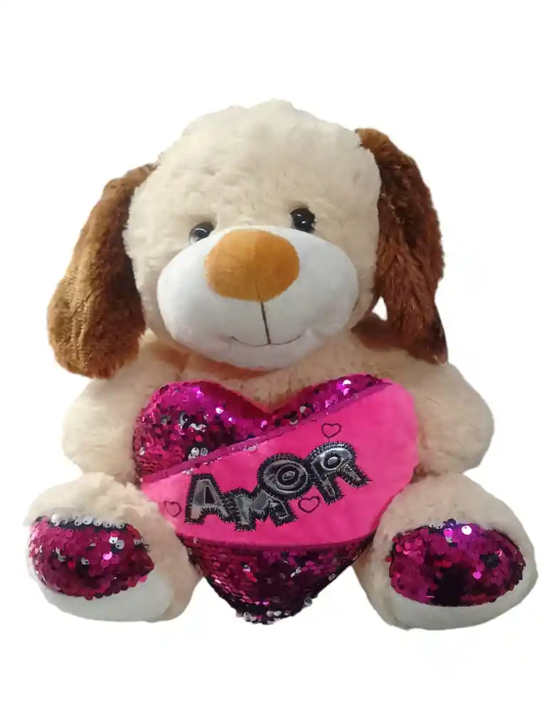 Muñeco Peluche Perro Amor Peluche 35cm