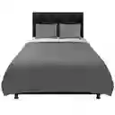 Cubrelecho Doble Faz Cama Queen 160 Gris-blanco