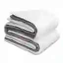 Cubrelecho Doble Faz Cama Queen 160 Gris-blanco