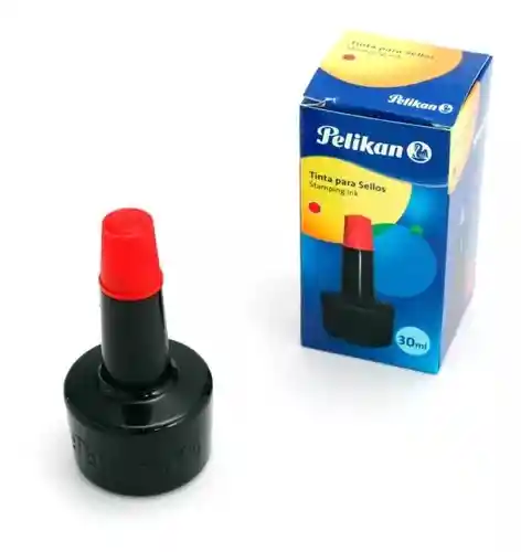 Tinta Pelikan Para Sellos Color Rojo 30 Ml