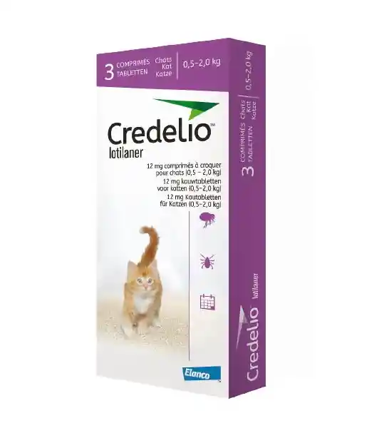 Credelio Cat Oral 12 Mg Caja X 3 Tabletas