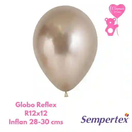 Globo O Bomba Champaña Reflex Sempertex R12x12