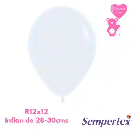 Globo O Bomba Fashion Blanco Sempertex R12x12