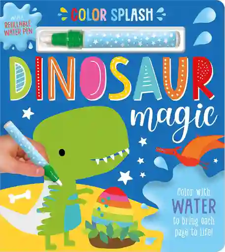 Libro Infantil Dinosaurio Para Pintar Con Agua Niños