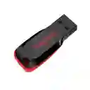 Memoria Usb Sandisk Cruzer Blade 128gb 2.0 Negro Y Rojo