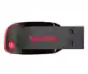 Memoria Usb Sandisk Cruzer Blade 128gb 2.0 Negro Y Rojo