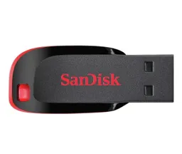 Memoria Usb Sandisk Cruzer Blade 128gb 2.0 Negro Y Rojo