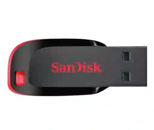 Memoria Usb Sandisk Cruzer Blade 128gb 2.0 Negro Y Rojo