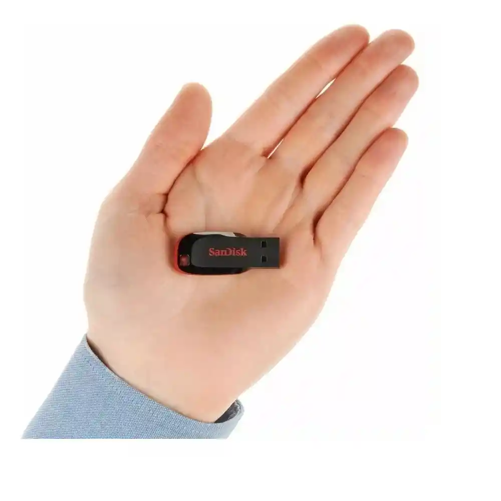 Memoria Usb Sandisk Cruzer Blade 128gb 2.0 Negro Y Rojo