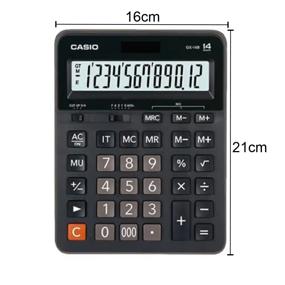 Calculadora Basica Casio De Escritorio Gx-14b 14 Digitos