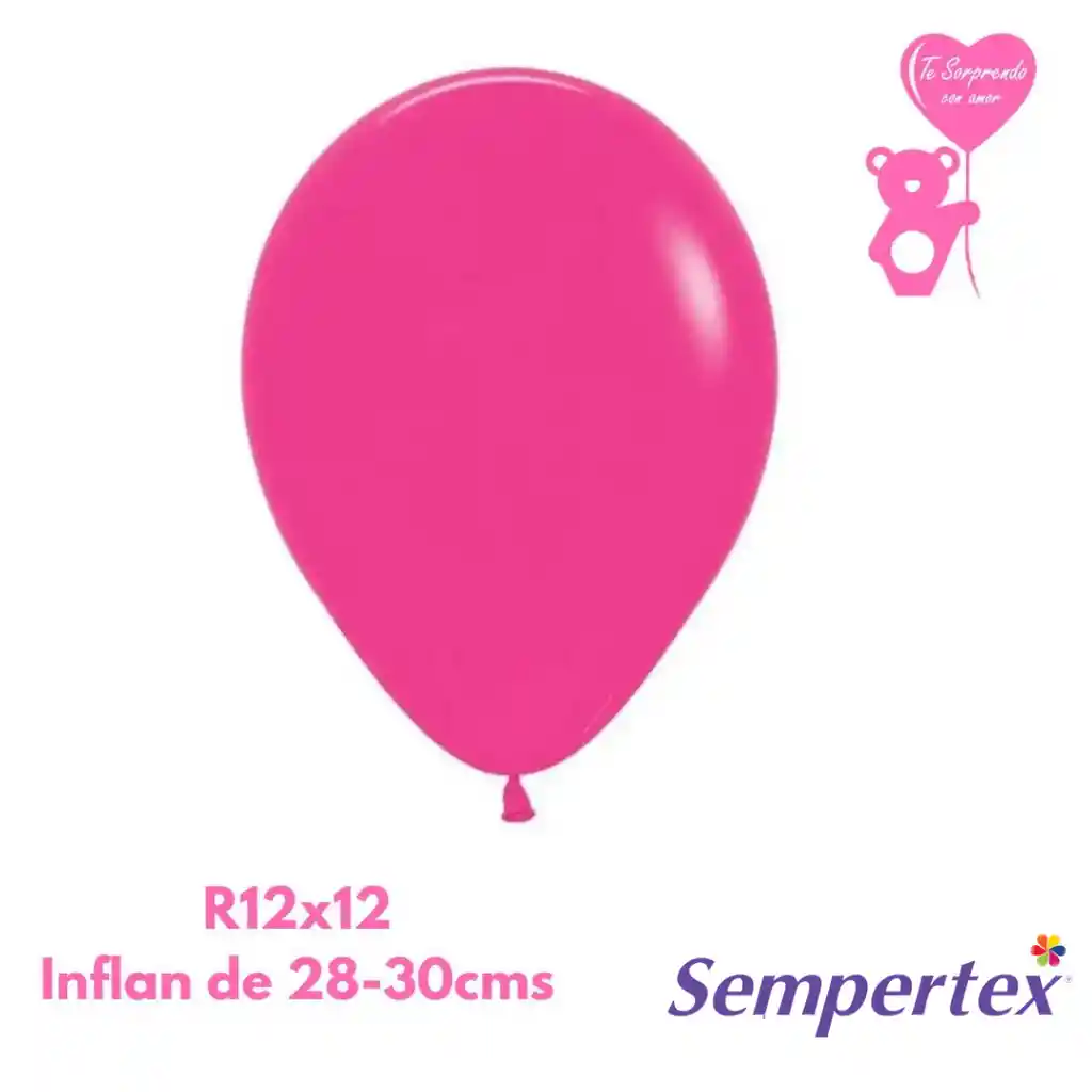 Globo O Bomba Fashion Fucsia Sempertex R12x12