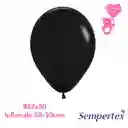 Globo O Bomba Fashion Negro Sempertex R12x50