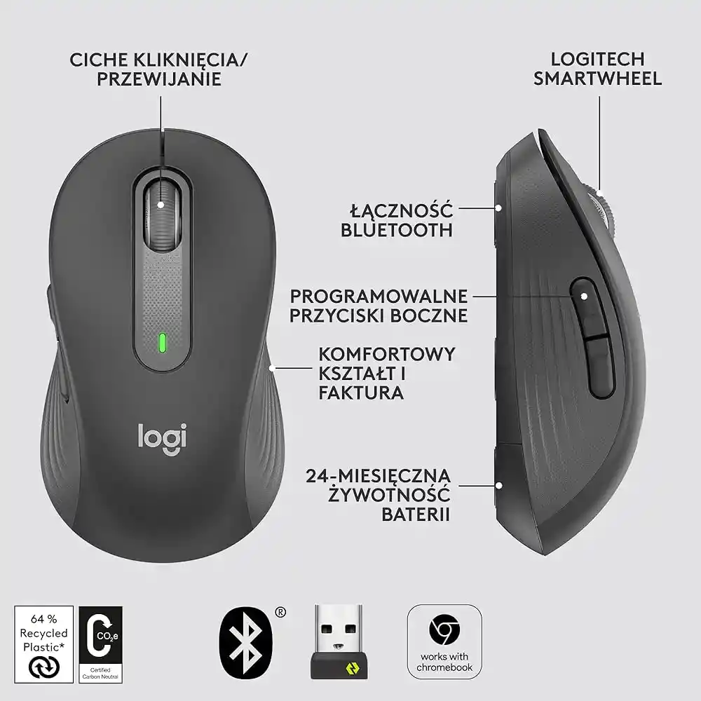 Logitech Mouse M650 Inalámbrico–bluetooth