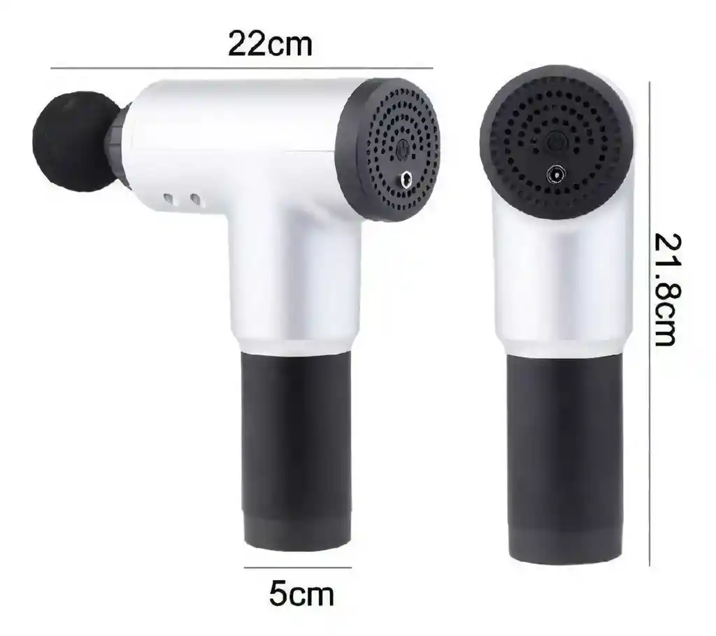 Masajeador Muscular Fascial Gun 6 Velocidades Color Gris