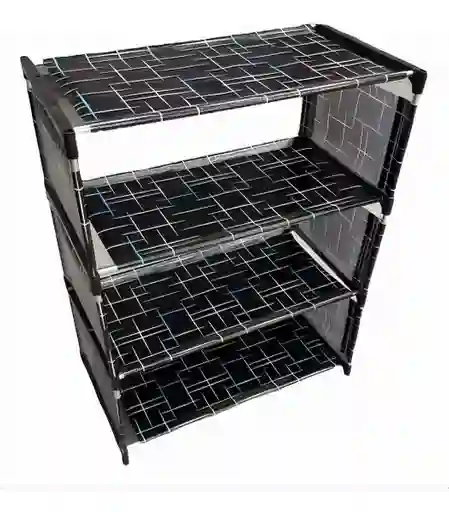 Organizador De Zapatos 4 Niveles En Tela Resistente Negro
