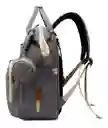 Pañalera Mochila Bolso Morral Para Bebé Más Monedero Color Gris