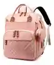 Pañalera Mochila Bolso Morral Para Bebé Más Monedero Color Coral