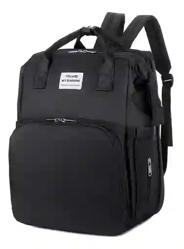 Bolso Pañalera Con Cambiador Para Bebé Color Negro