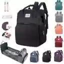 Bolso Pañalera Con Cambiador Para Bebé Color Negro