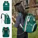 Bolso Pañalera Con Cambiador De Bebe Plegable Usb Color Morada