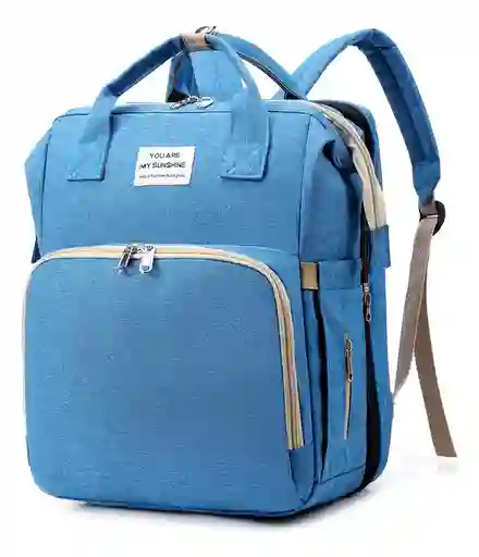 Bolso Pañalera Con Cambiador Para Bebé Color Azul