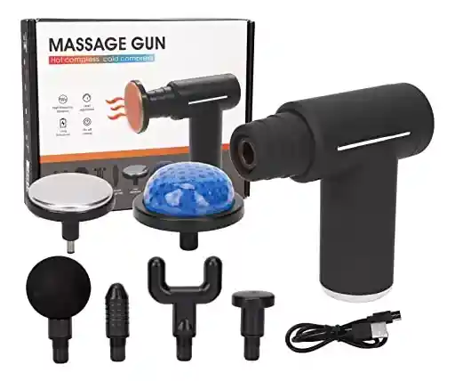 Pistola Masajeador Fascial Gun Con Frío Y Calor Deporte Spa